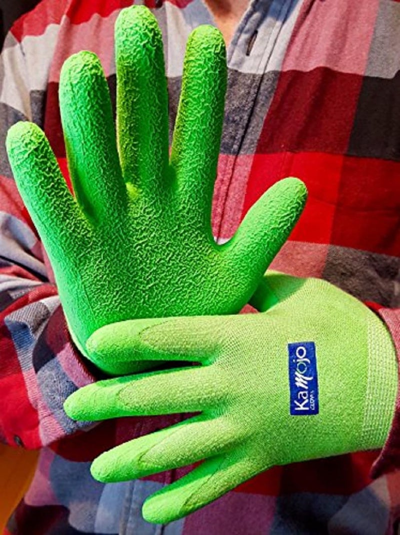 Kamojo Bamboo Gardening Gloves Women Men - Puncture Resistant Gloves 95% Rayon Derived from Bamboo & 5% Spandex - (2-Pairs, Medium) - Image 2